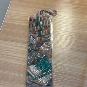 Colorful Diamond Art Bookmark with Charm Sealed and laminated